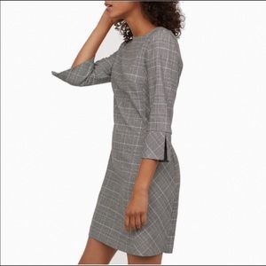 H&M Women Elegant Long Sleeve Tailored Plaid Dress Size 6